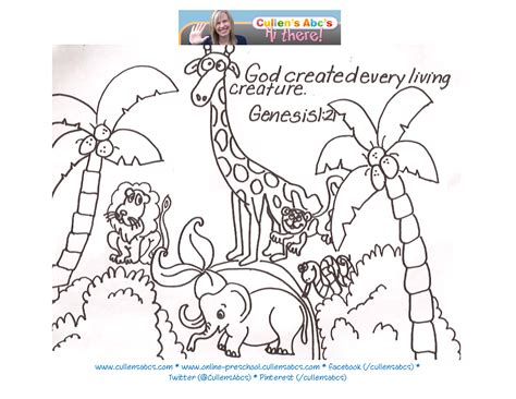 god   animals coloring page weve   full set