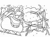 Santa Sleigh Coloring Claus Christmas Pages Printable Drawing Reindeer Pencil His Sketch Easy Kids Color Print Adults Rocks Drawings Book sketch template