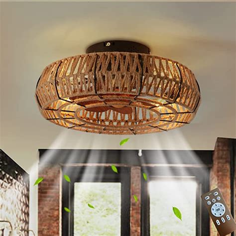 buy letmarey  profile caged ceiling fans  lights  medieval boho style flush mount