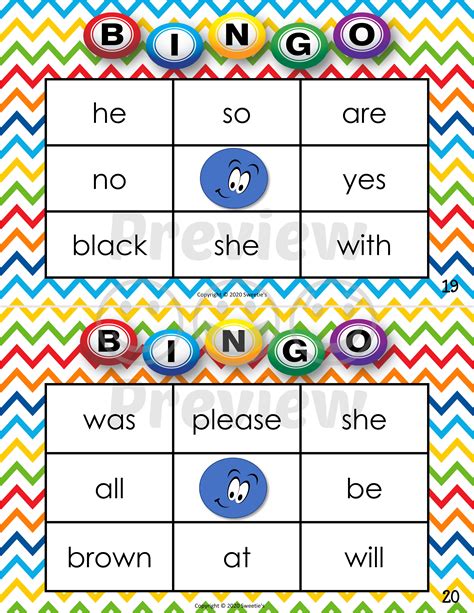 sight words bingo kindergarten   teachers