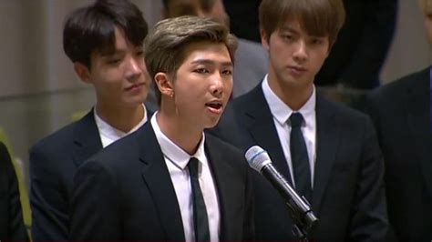 k pop band bts tells world youth to speak yourself at united nations