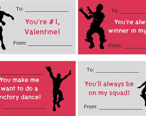 fortnite valentines cards  printable    keeper