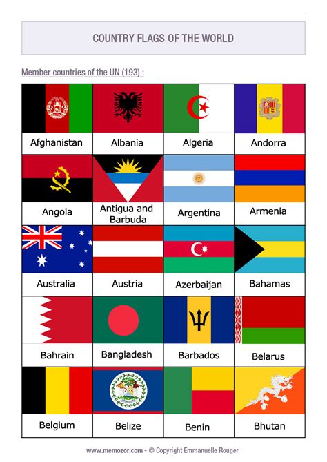 countries world flags  names world flags printable flags