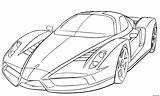 Enzo Ferrari Supercar Puissance Chevaux Jecolorie Gratuit Imprimé sketch template