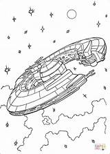 Coloring Pages Wars Star Battleship Federation Trade Printable sketch template