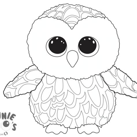 owl beanie boo coloring page coloring pages