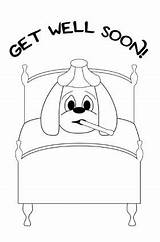Well Soon Coloring Printable Cards Card Pages Kids Color Better Feel Puppy Mom Print Credit Template Colouring Templates Colorings Clipart sketch template
