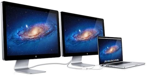 apple thunderbolt display  multiple monitors  daisy chaining mini displayport monitors