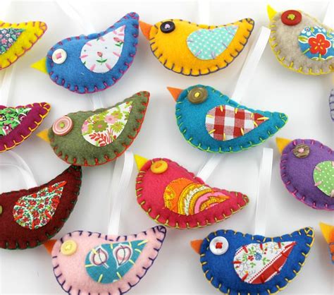 felt bird ornament pattern  pattern bird design digital etsy