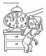 Coloring Clock Library Clipart Pages Cartoon sketch template