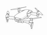 Mavic Drones Uav Fiverr Lineart sketch template
