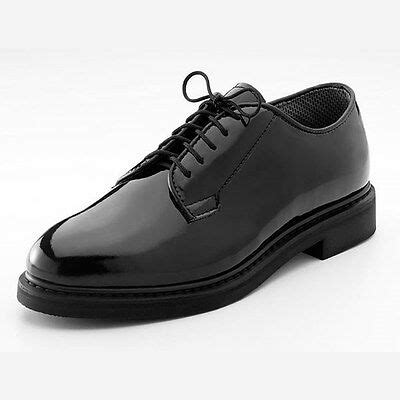 black  gloss rothco corfram military dress uniform patent leather oxford shoes ebay