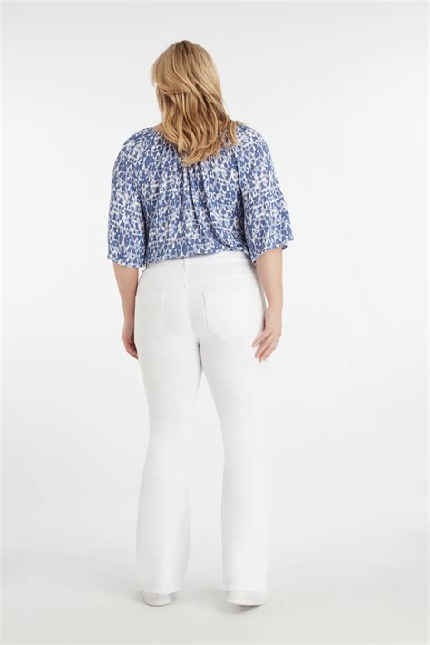 witte flared broek bij ms mode