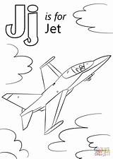 Letter Coloring Jet Pages Printable Alphabet Preschool Supercoloring Drawing Letters Words sketch template