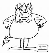 Devil Demon Cute Fat Drawing Coloring Fantasy Little Pages Getdrawings sketch template