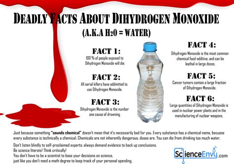 deadly facts  dihydrogen monoxide bits  pieces