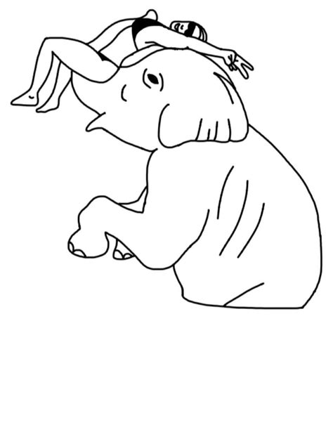 elephant  girl coloring page girl coloring page coloring pages