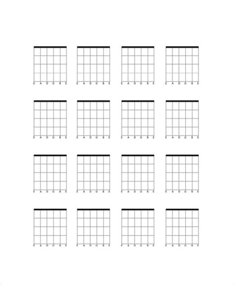Dynamic Printable Blank Guitar Chord Chart Kuhn Blog