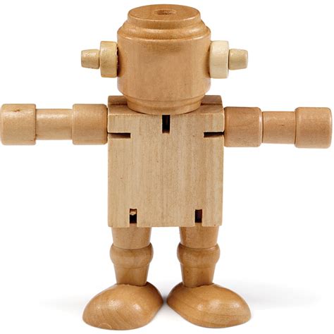 customized robodroidbot wooden posable robots