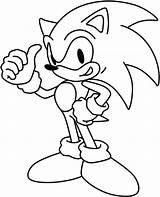 Sonic Coloring Pages Kids Easy Children Color sketch template