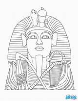 Tutankhamun Egyptian Pharaoh Ausmalbilder Masque Toutankhamon Hellokids Tutanchamun Egypte Ausmalbild Pharaohs Pyramiden Malvorlagen Dor Pharaon Coloriages sketch template