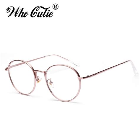 Who Cutie Round Clear Fake Glasses 2018 Women Circle Optical Lens