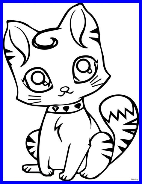 view cute anime cat coloring pages pics