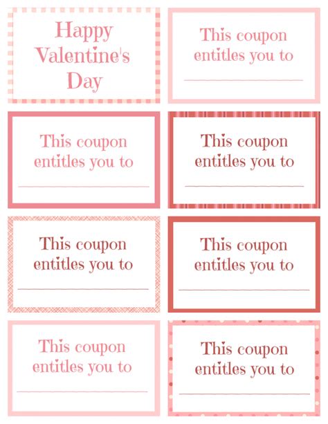 printable valentine coupon book blank printable coupon book