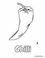 Chilli Coloring Chili Pepper Pages Color Drawing Vegetable Hellokids Kids Print Getcolorings Getdrawings Visit Online sketch template