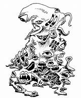 Amoeba Drawing Gibbering Mouther Getdrawings sketch template