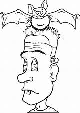 Frankenstein Coloring Kids Printable Drawing Click Getdrawings Simple Head sketch template