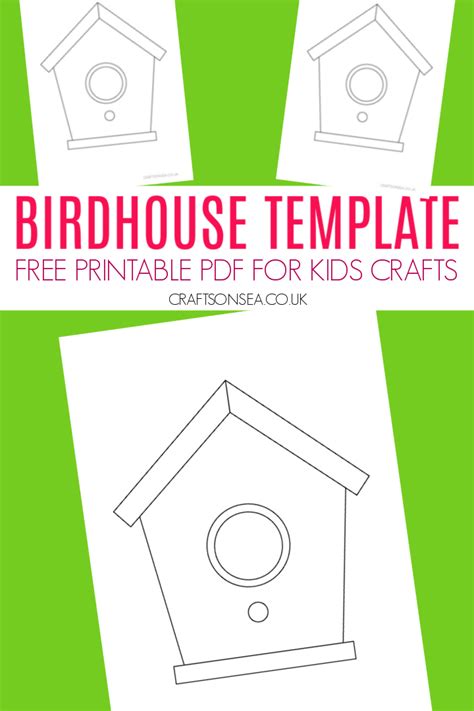 bird house template  printable  crafts  sea