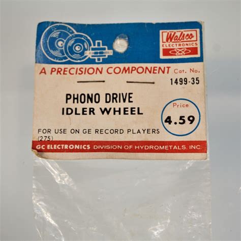 gc walsco phono drive idler wheel cat    vintage  ge record players ebay