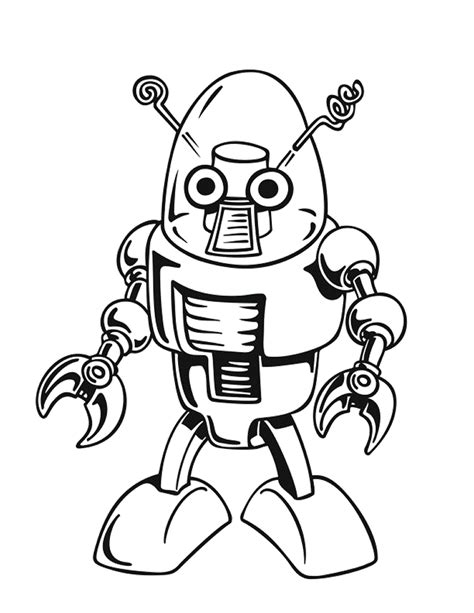 coloring pictures  robots coloring pages robot taman ilmu