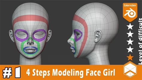 blender character modeling tutorial basic girl face in 30 minutes