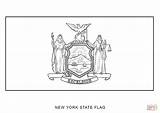 Flag York Coloring State Pages Color Printable Clipart Drawing Clip Drawings Popular Library sketch template