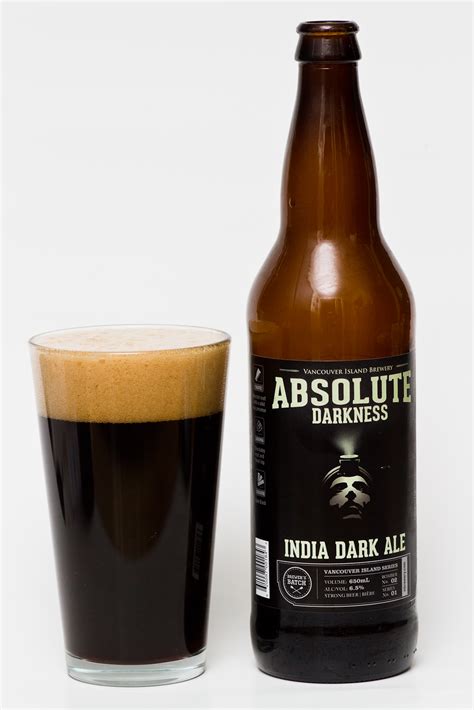 vancouver island brewing  absolute darkness india dark ale beer  british columbia