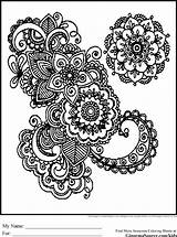 Coloring Pages Advanced Adults Printable Detailed Adult Kids Intricate Color Colouring Print Books Sheets Animals Cool Flower Sheet Geometric Patterns sketch template