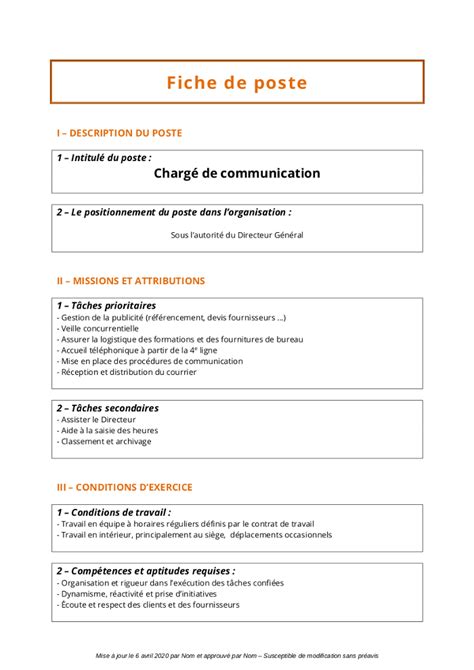 fiche de poste assistante de formation ingfarm