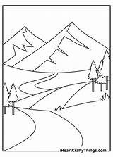 Mountains Scenery Iheartcraftythings Muted Lush Complement Range sketch template