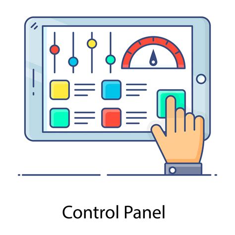 panel de control icono de contorno plano del panel de control