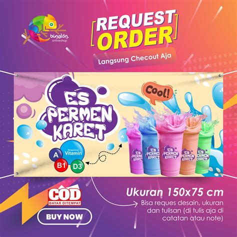 Spanduk Banner Es Permen Karet Model Terbaru Lazada Indonesia