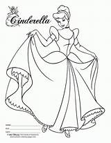 Cinderella Coloring Pages Princess Disney Printable Everfreecoloring sketch template