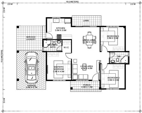 bedroom house plan  sqm  home  zone