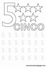 Spanish Number Five Coloring Book Writing Write Handout Below Please Print Click sketch template