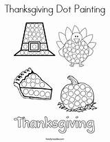 Dot Thanksgiving Coloring Painting Do Activities Twistynoodle Noodle Twisty Print Preschool Ll Choose Board sketch template