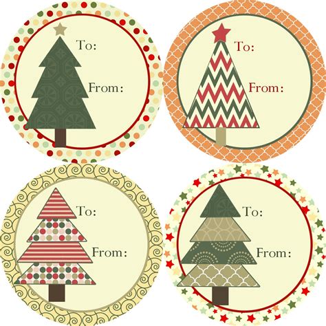 vintage christmas gift tag stickers red  green polka