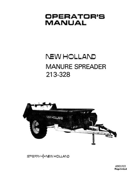 holland    manure spreader manual farm manuals fast