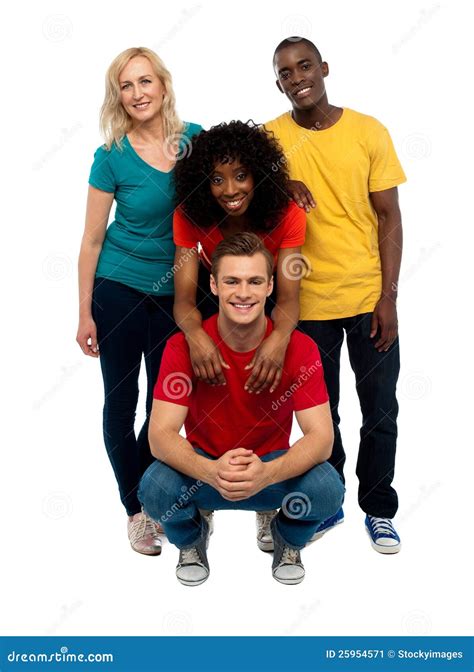 group   happy young people stock image image  confident full
