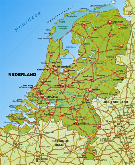 netherlands maps printable maps  netherlands
